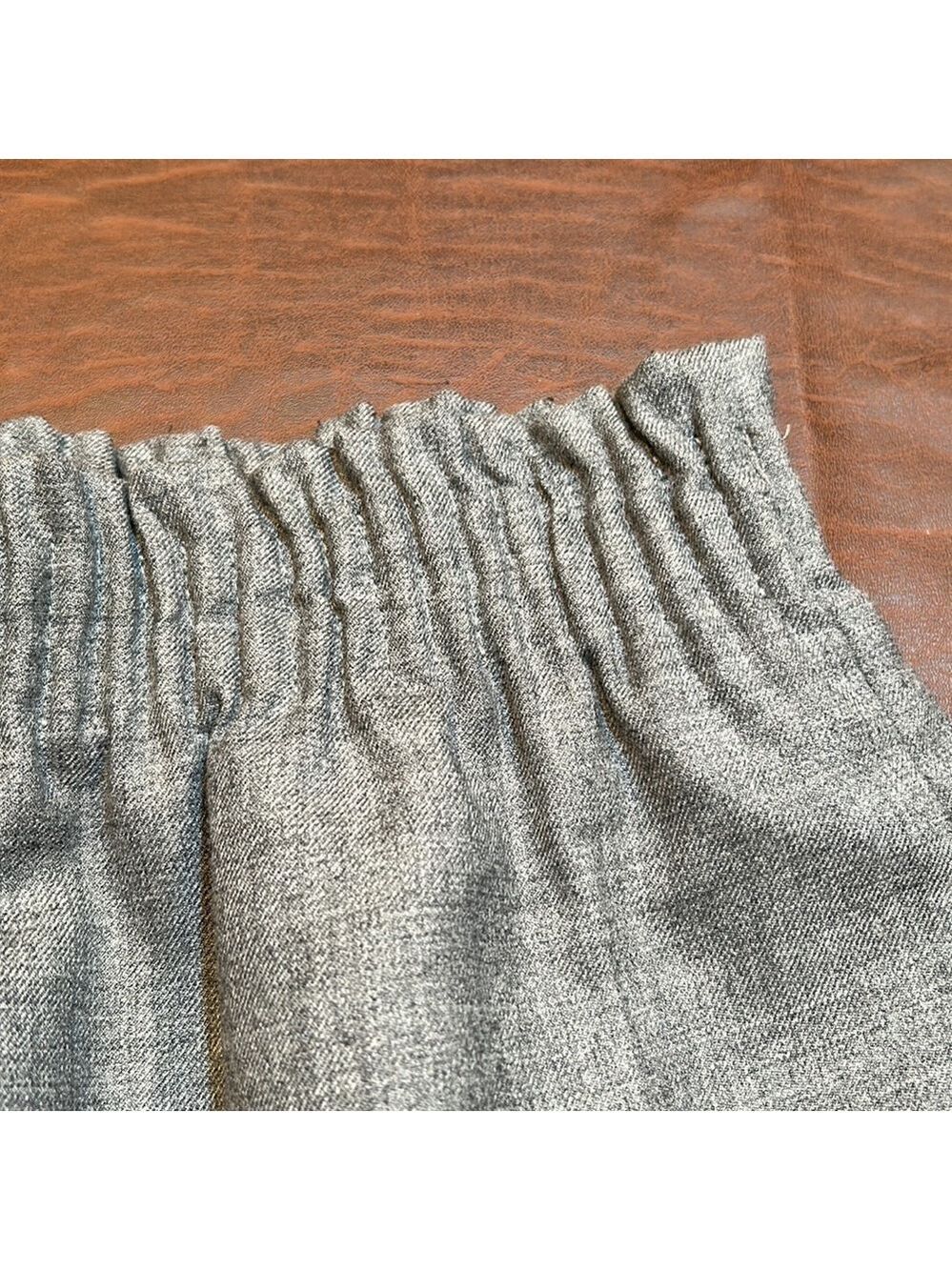 J. CREW Factory Gray Wool Skirt w/ Ruffle Elastic Waist & Front Pockets Size 0 - Picture 3 of 7